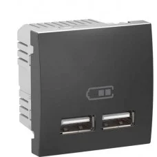 USB розетка Schneider Electric Unica MGU3.418.12 (графит)