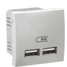 USB розетка Schneider Electric Unica MGU3.418.30 (алюминий)