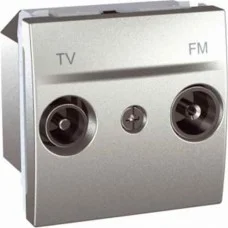 TV/FM розетка концевая, алюминий Schneider Electric, MGU3.452.30