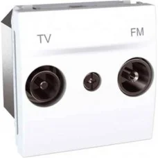TV/FM розетка проходная, белая Schneider Electric, MGU3.453.18