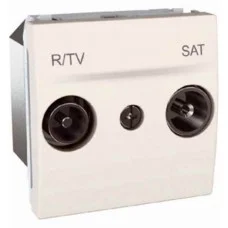 R-TV/SAT розетка індивідуальна, слонова кістка Schneider Electric, MGU3.454.25