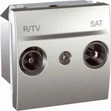 R-TV/SAT розетка кінцева, алюміній Schneider Electric, MGU3.455.30