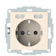 USB розетка Schuko Schneider Electric Merten System M MTN2366-0344 2 USB (бежевый)
