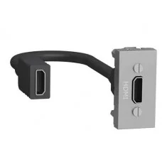 HDMI розетка Schneider Electric NU343030 1М (алюминий)