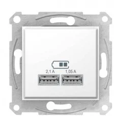 USB розетка Schneider Electric Sedna SDN2710221 (белая)