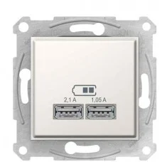 USB розетка Schneider Electric Sedna SDN2710223 (слоновая кость)