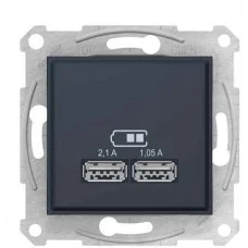 USB розетка Schneider Electric Sedna SDN2710270 (графит)
