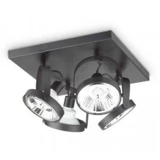 Спот Ideal Lux 229645 Glim PL4 Square Nero