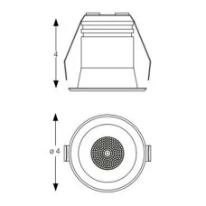 Точковий світильник Ideal Lux 244822 Virus WH GD