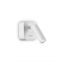 Бра, настінний світильник Ideal Lux 260648 Bean LED 1x3W 3000K 200Lm IP20 білий