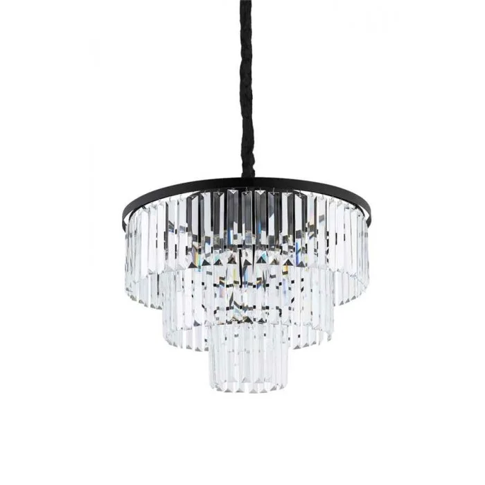 Люстра Nowodvorski 7616 Cristal M E14 9x25W IP20 черная Люстра Nowodvorski 7616 Cristal M E14 9x25W IP20 черная