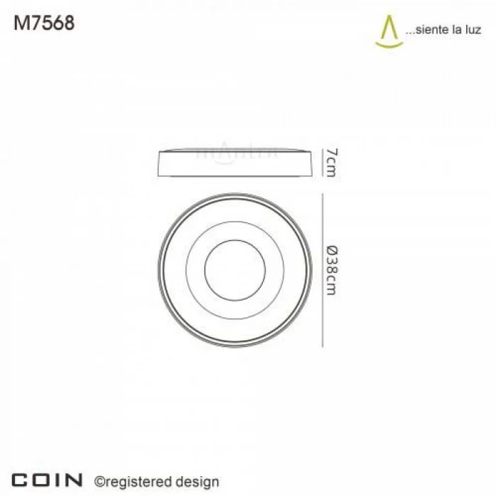 Потолочный светильник Mantra COIN 56W LED CEILING 7568 Потолочный светильник Mantra COIN 56W LED CEILING 7568