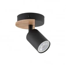 Светильник поворотный, спот TK Lighting 4673 Cover Wood GU10 1x10W IP20 черный