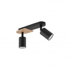 Світильник поворотний, спот TK Lighting 4674 Cover Wood GU10 2x10W IP20 чорний