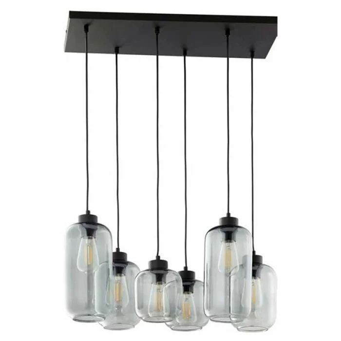 Люстра TK Lighting 1027 Marco E27 6x15W IP20 чорна