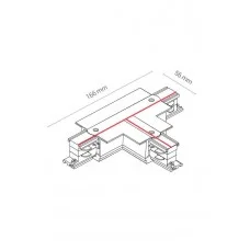 Т-з'єднання 3 фази Nowodvorski 8246 Recessed Track CTLS Recessed Power T Connector Right 1 (T-R1)