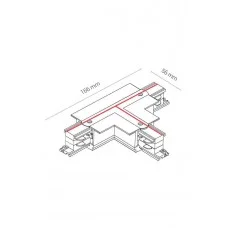 Т-з'єднання 3 фази Nowodvorski 8248 Recessed Track CTLS Recessed Power T Connector Left 1 (T-L1)