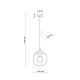 Подвесной светильник, люстра TK Lighting 3266 Esme E27 1x15W IP20 прозрачный