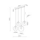 Подвесной светильник, люстра TK Lighting 5381 Esme E27 4x15W IP20 дымчатый Подвесной светильник, люстра TK Lighting 5381 Esme E27 4x15W IP20 дымчатый