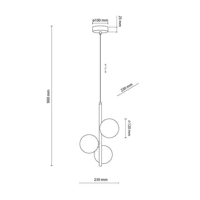 Подвесной светильник, люстра TK Lighting 4838 Estera G9 3x8W IP20 золотой Подвесной светильник, люстра TK Lighting 4838 Estera G9 3x8W IP20 золотой