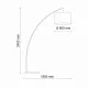 Торшер TK Lighting 5485 Moby E27 1x15W IP20 чорний
