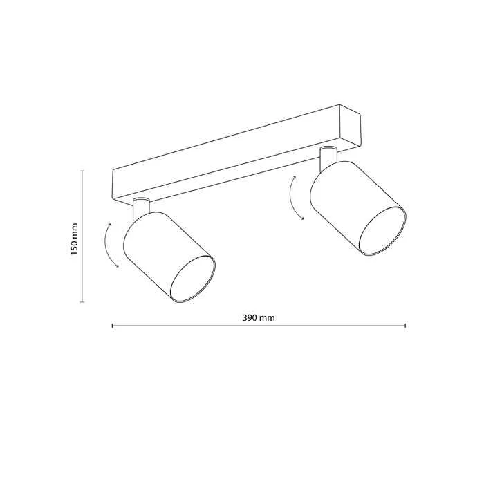 Світильник поворотний, спот TK Lighting 6175 Top GU10 2x10W IP20 чорний Світильник поворотний, спот TK Lighting 6175 Top GU10 2x10W IP20 чорний