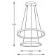 Подвесной светильник Zuma Line 2023200-BK Breno Led 2x60W 3000K/4000K/6000K 2500Lm IP20 Bl