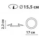 Врізний світильник FrendlyLight FL1032 Slim R17 LED 18W 3000K White