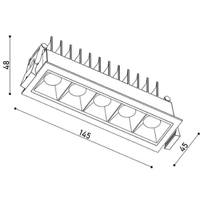 Точковий світильник Kloodi KD-0510Q 3K BK Точковий світильник Kloodi KD-0510Q 3K BK