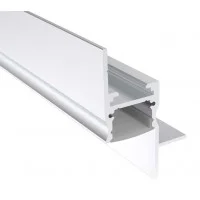 LED профіль врізний "тіньовий шов" KLOODI KLP158 2 з розсіювачем PC 2м