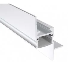 LED профиль врезной "теневой шов" KLOODI KLP158 2 с рассеивателем PC 2м