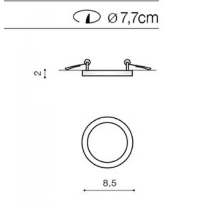 Точечный светильник Azzardo AZ2835 Slim Round LED 1x6W 4000K 310Lm IP44 черный Точечный светильник Azzardo AZ2835 Slim Round LED 1x6W 4000K 310Lm IP44 черный
