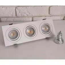 Точковий світильник Azzardo AZ2439 Caro 3S GU10 3x50W IP20 білий Точковий світильник Azzardo AZ2439 Caro 3S GU10 3x50W IP20 білий