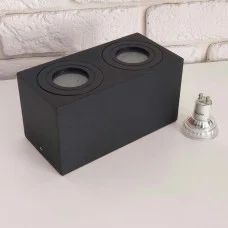 Точечный светильник Azzardo AZ2879 Brant Square GU10 2x50W IP44 черный