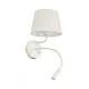 Бра, настенный светильник TK Lighting 10204 Maja E27+G9 1+1x15W+8W IP20 белый