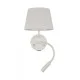 Бра, настенный светильник TK Lighting 10204 Maja E27+G9 1+1x15W+8W IP20 белый