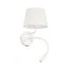 Бра, настенный светильник TK Lighting 10204 Maja E27+G9 1+1x15W+8W IP20 белый