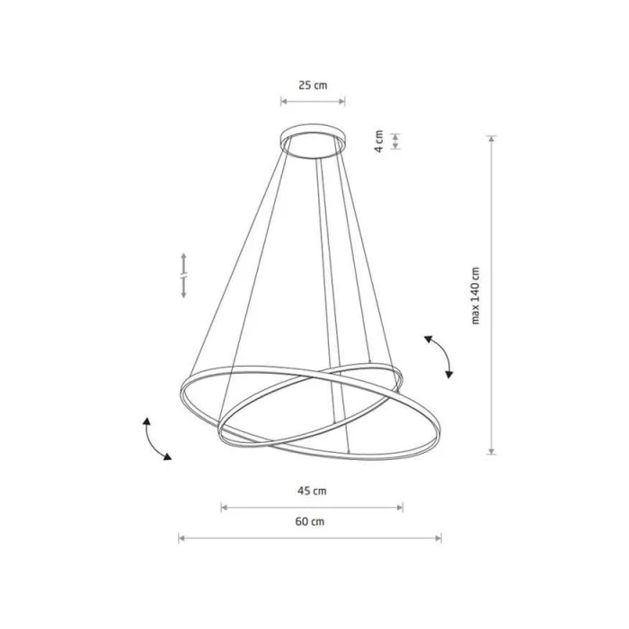 Підвісний світильник Nowodvorski 10814 CIRCOLO LED LED 2x35W 3000K 1200Lm IP20 Bl