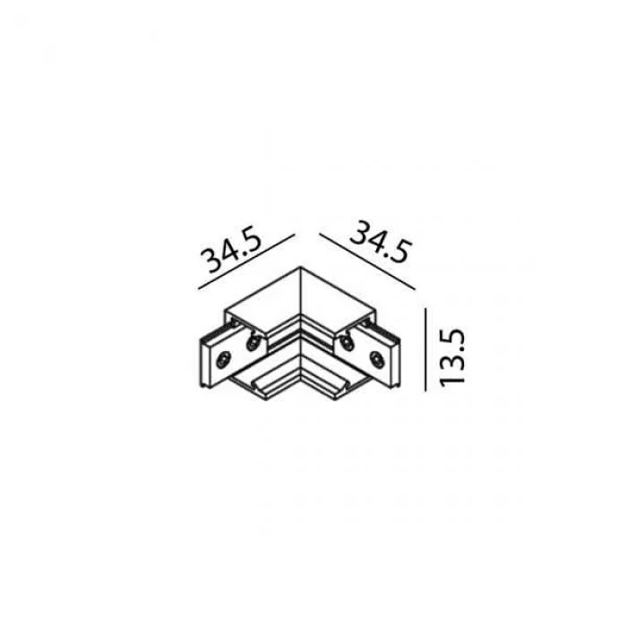Кутове з'єднання LTX 07.S90IN.WH Mini_Line Corner S IN Кутове з'єднання LTX 07.S90IN.WH Mini_Line Corner S IN