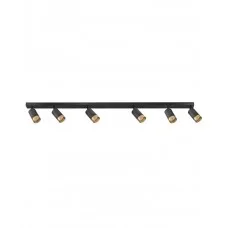 Светильник поворотный, спот Goldlux 323576 Arras GU10 6x10W IP20 черный