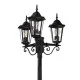Вуличний світильник Goldlux 313423 Liguria E27 3x20W IP43 чорний