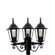 Вуличний світильник Goldlux 313423 Liguria E27 3x20W IP43 чорний
