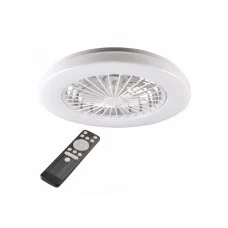 Люстра с вентилятором, потолочный светильник с пультом Goldlux 325792 Libya LED 1x48W 3000K/4000K/6500K 5300Lm IP20 белая