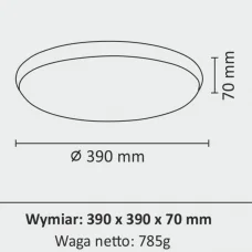 Светильник потолочный Goldlux 320155 Libra LED 1x24W 4000K 2500Lm IP20 никелевый