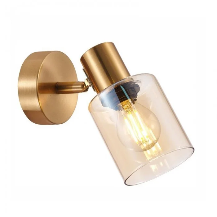 Бра Italux SPL-65342-1-BRO-AMB Santia E14 1x40W Gold