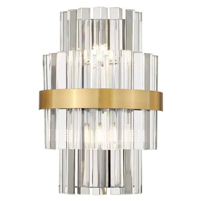 Бра, настінний світильник Zuma Line W0567-02A-B52G Constantinople G9 2x28W IP20 Brass