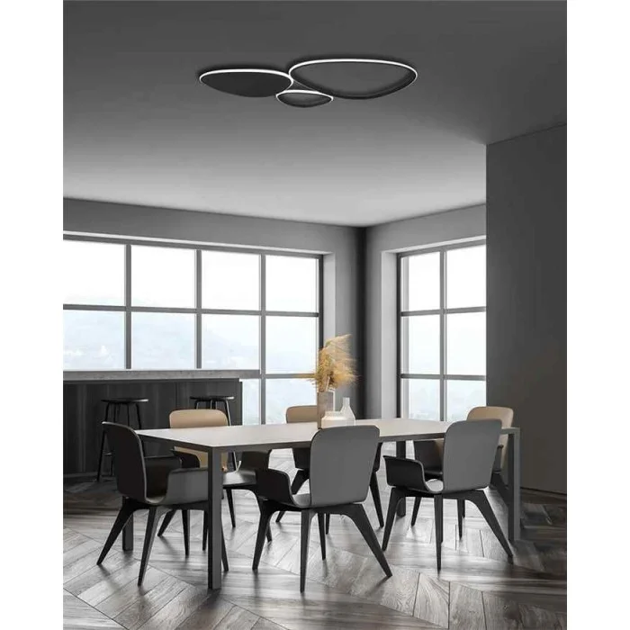 Люстра Goldlux 334060 Petra LED 1x30W 4000K 4600Lm IP20 черная