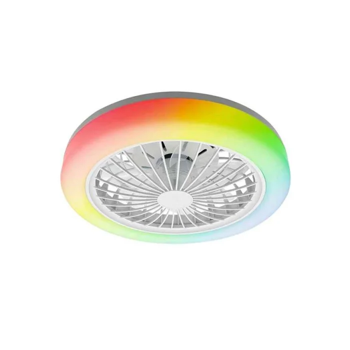 Люстра с вентилятором Goldlux 341310 Zambia LED 1x24W 3000K/4000K/6500K+RGB 3200Lm IP20 белая