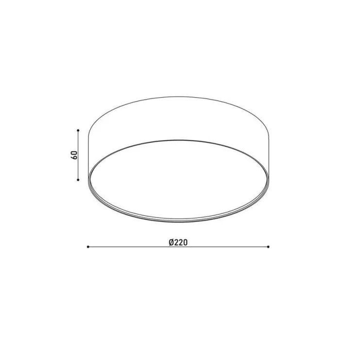 Світильник стельовий Kloodi KD-MONZA220 24W CCT BK LED 3000K/4000K/6000K 2400Lm IP44 чорний
