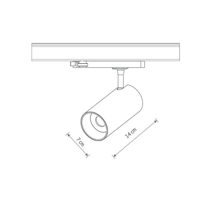 Трековий світильник Nowodvorski 12300 CTLS Spot LED 1x25W 3000K IP20 чорний
